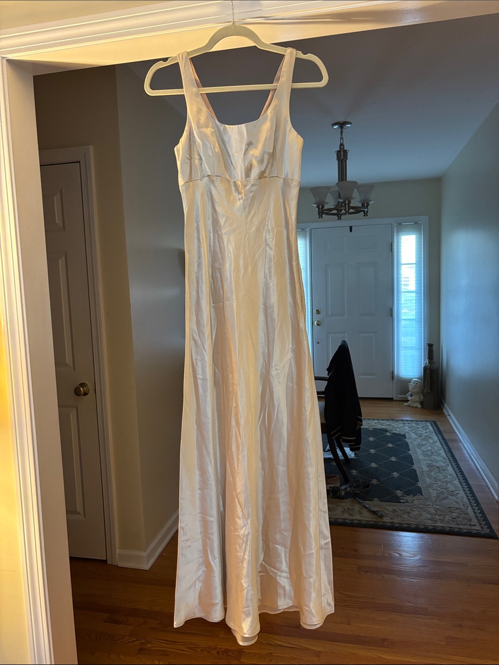 Vintage Rampage Champagne Satin Maxi Dress